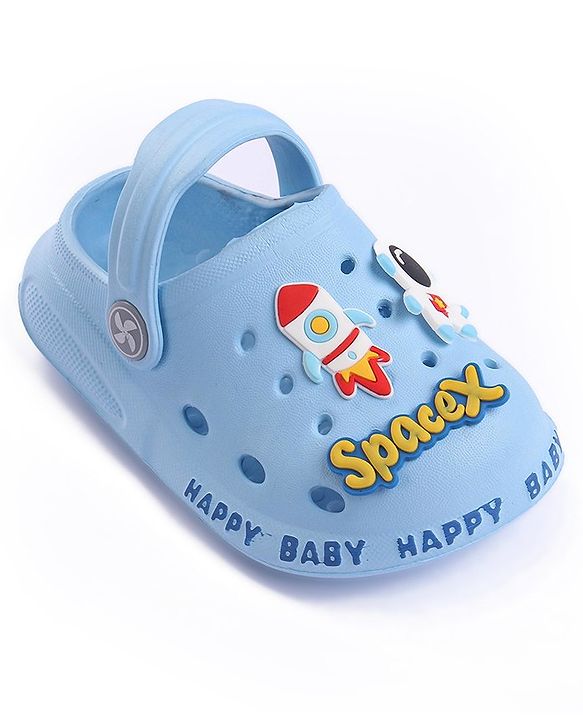 Cute Walk by Babyhug Slip On Clogs Astronaut Applique - Blue (Design May Vary)