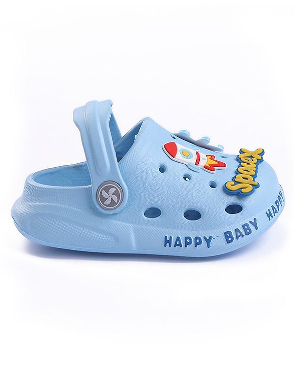 Cute Walk by Babyhug Slip On Clogs Astronaut Applique - Blue (Design May Vary)