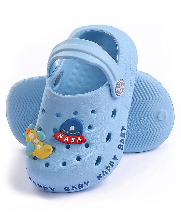 Cute Walk by Babyhug Slip On Clogs Astronaut Applique - Blue (Design May Vary)