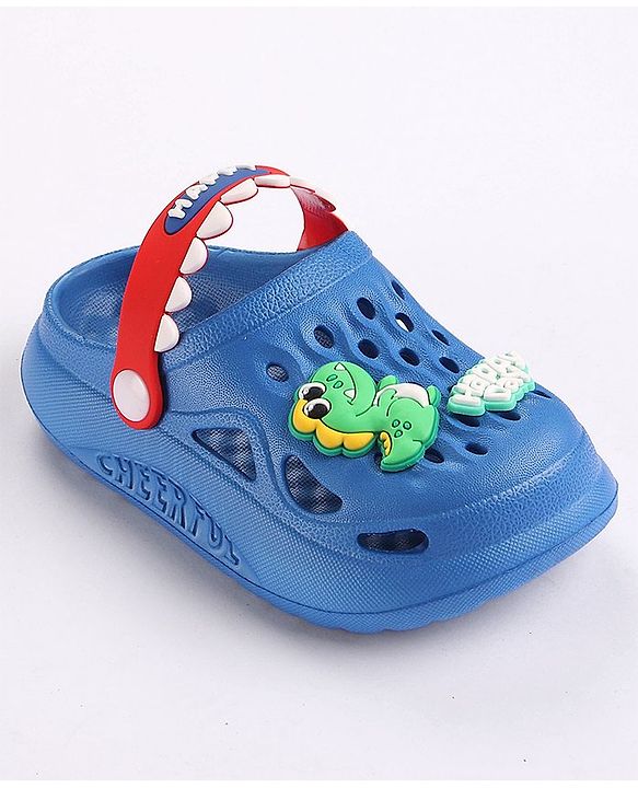 Cute Walk by Babyhug Slip on Clogs with Back Strap Croc Appplique - Blue