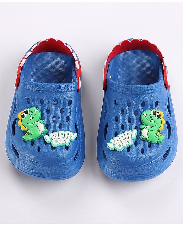 Cute Walk by Babyhug Slip on Clogs with Back Strap Croc Appplique - Blue