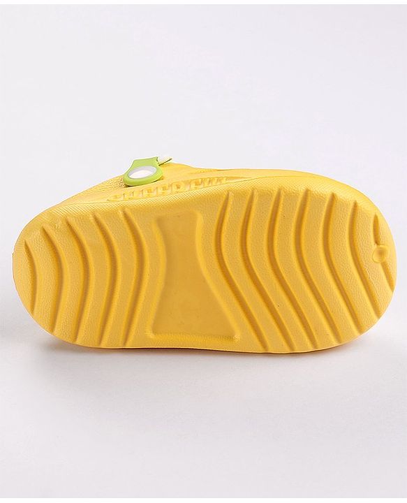 Cute Walk by Babyhug Slip on Clogs with Back Strap Croc Appplique - Yellow