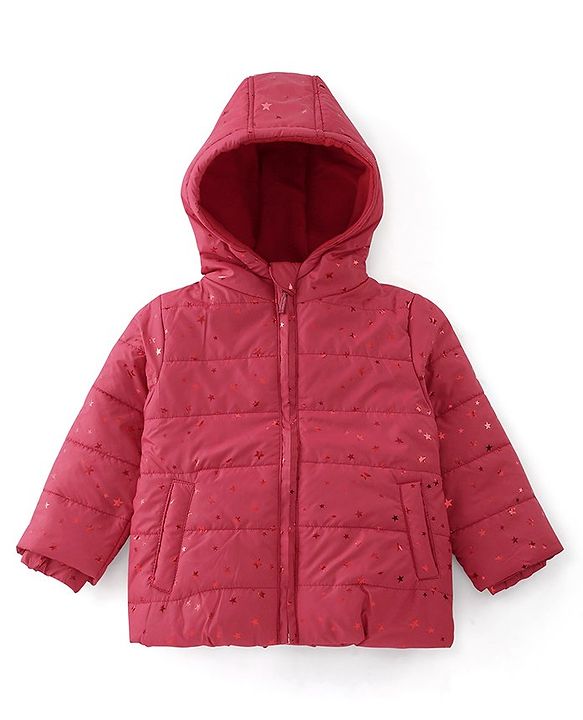 Babyhug Full Sleeves Hooded Jacket Solid Color - Olive
