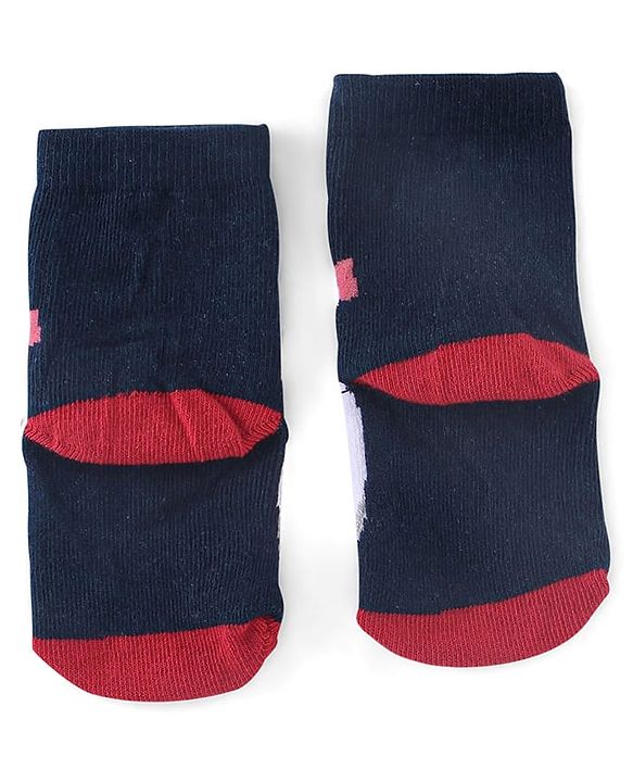 Cutewalk By Babyhug Anti Bacterial Ankle Length Socks Teddy Design Pack Of 3 - Multicolour
