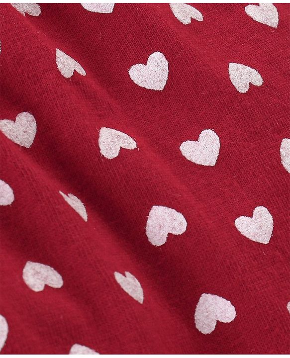 Babyhug 100% Cotton Bloomers Heart Print Pack of 3 - White Red & Blue
