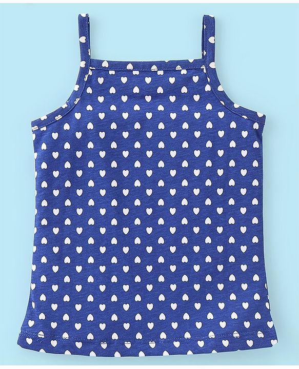 Babyhug 100% Cotton Sleeveless Slips Pack Of 3 - Red White & Blue
