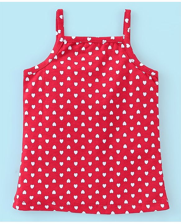 Babyhug 100% Cotton Sleeveless Slips Pack Of 3 - Red White & Blue