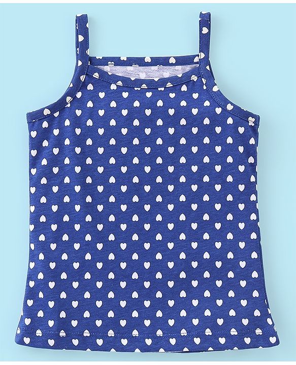 Babyhug 100% Cotton Sleeveless Slips Pack Of 3 - Red White & Blue