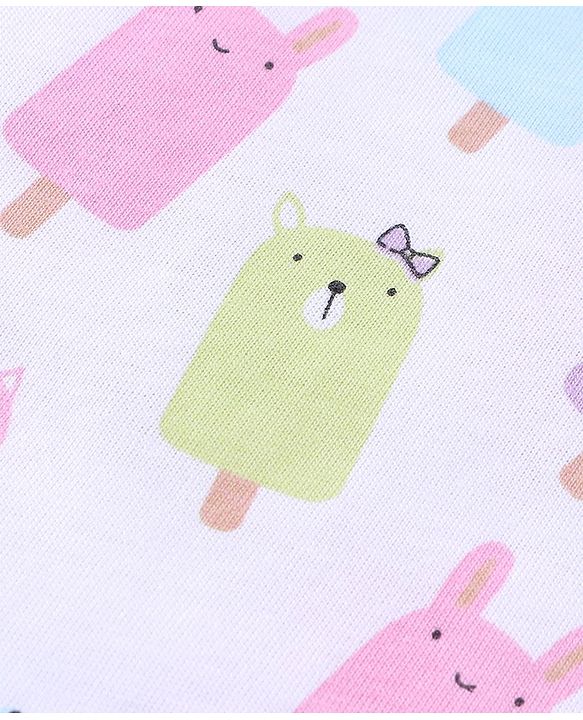 Babyhug 100% Cotton Slips Heart Print Pack of 3 - Multicolour