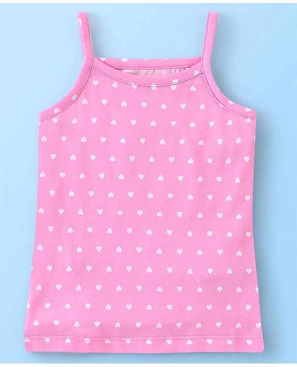 Babyhug 100% Cotton Slips Heart Print Pack of 3 - Multicolour
