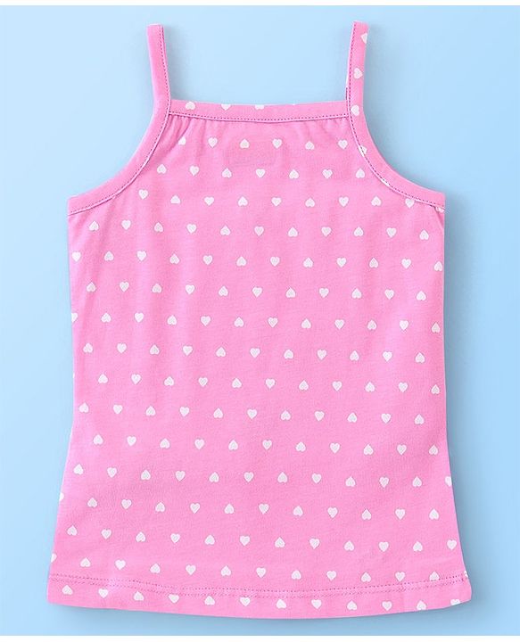Babyhug 100% Cotton Slips Heart Print Pack of 3 - Multicolour