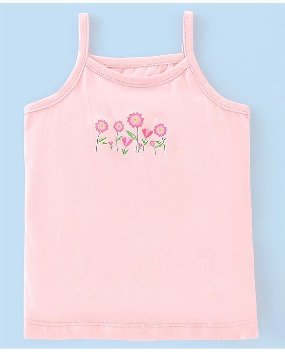 Babyhug 100% Cotton Sleeveless Slips Pack Of 3 - Pink White & Blue