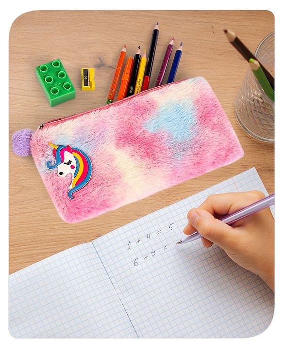 Babyhug Unicorn Pencil Pouch -Multicolor