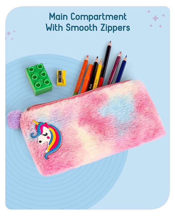 Babyhug Unicorn Pencil Pouch -Multicolor