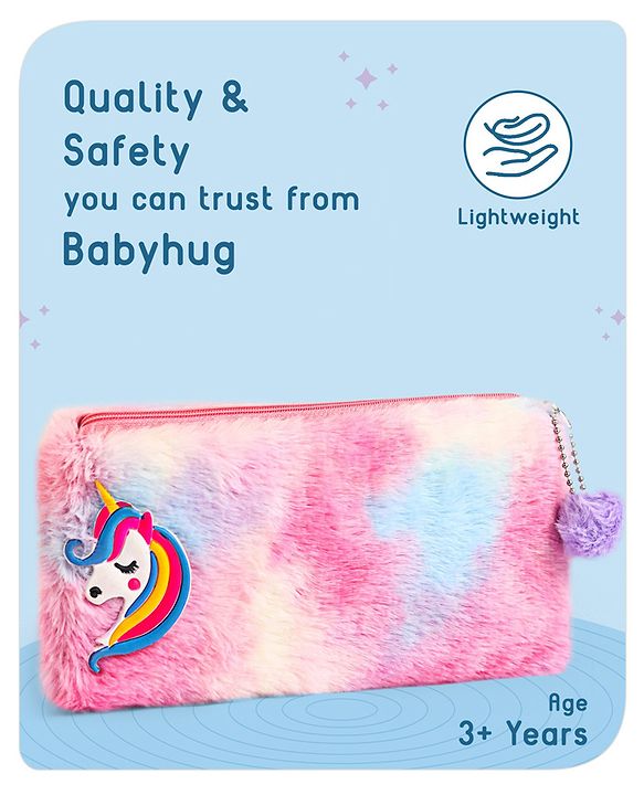 Babyhug Unicorn Pencil Pouch -Multicolor