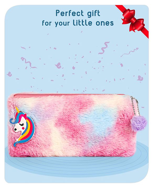 Babyhug Unicorn Pencil Pouch -Multicolor