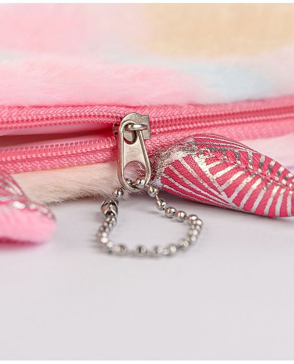 Babyhug Unicorn Applique Fur Pencil Pouch  (Colour & Print May Vary)
