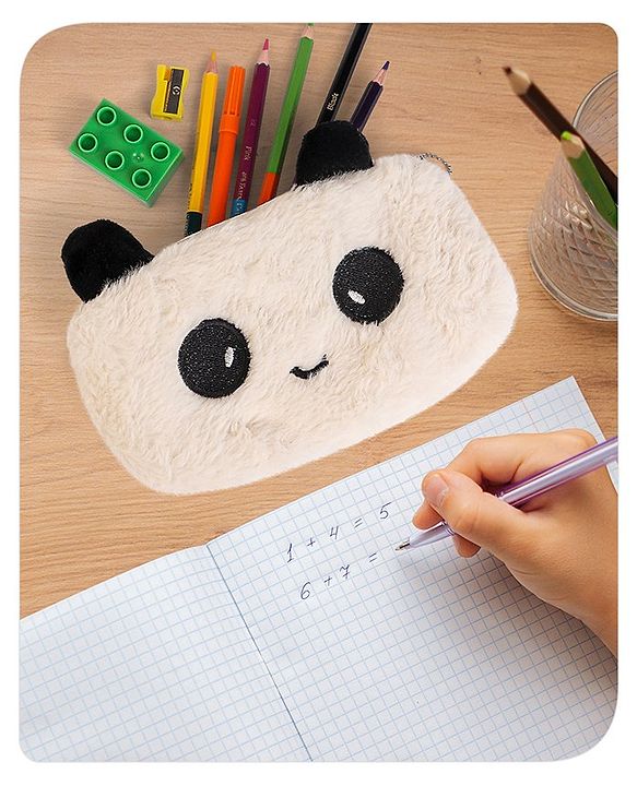 Babyhug Panda Pencil Pouch -Multicolor