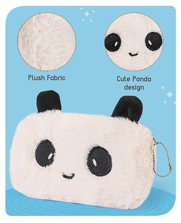 Babyhug Panda Pencil Pouch -Multicolor