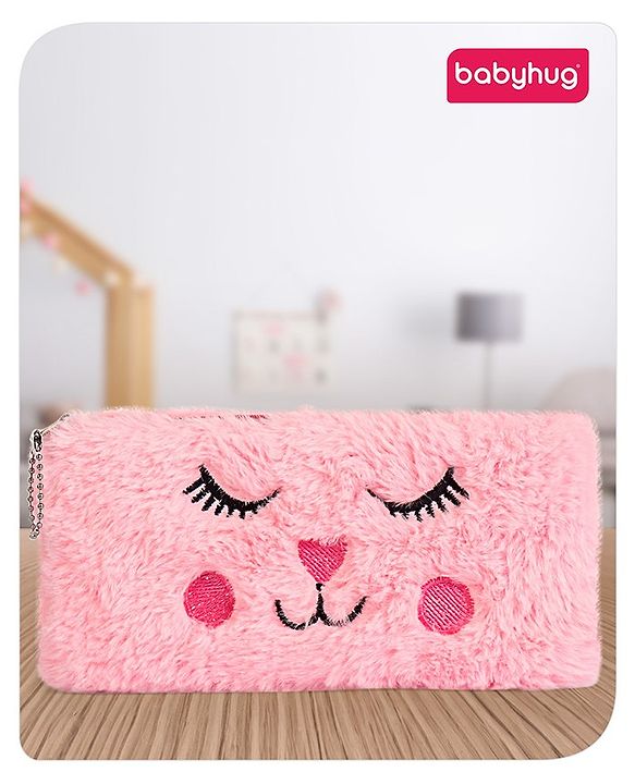 Babyhug Cat Pencil Pouch - Pink