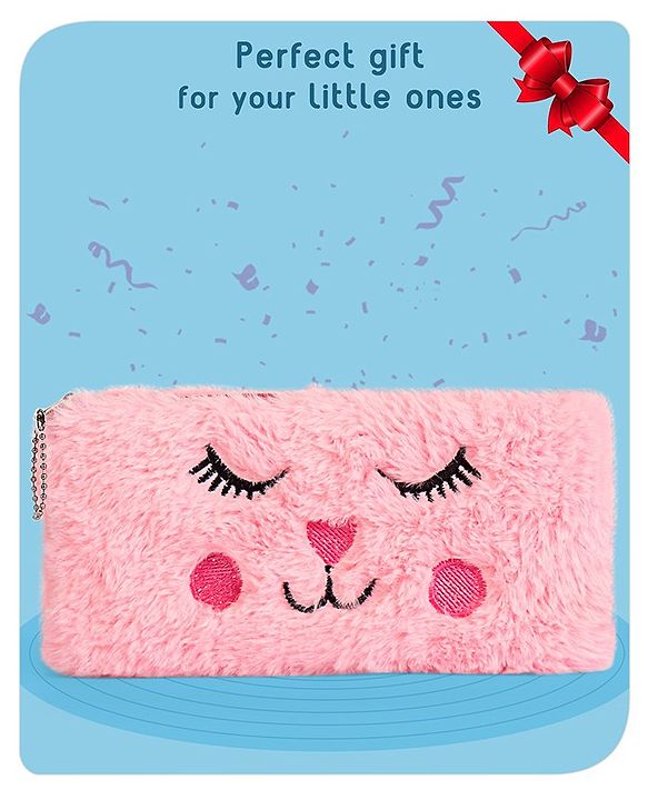 Babyhug Cat Pencil Pouch - Pink