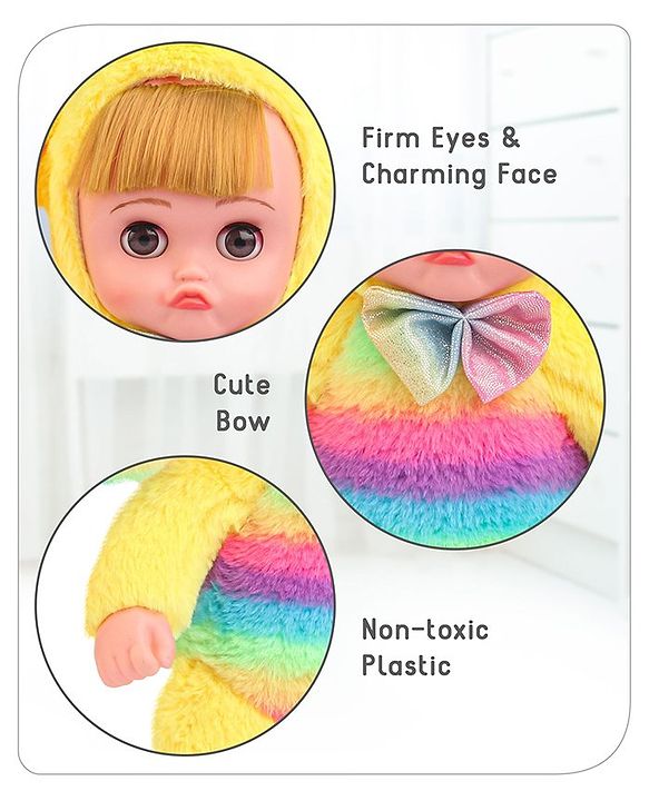 Babyhug Ear Moving Doll with Music - Yellow