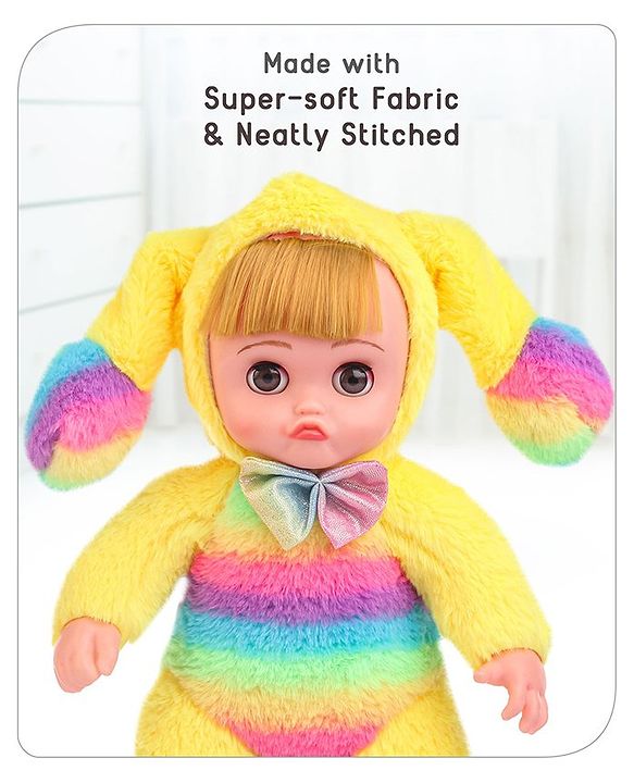 Babyhug Ear Moving Doll with Music - Yellow
