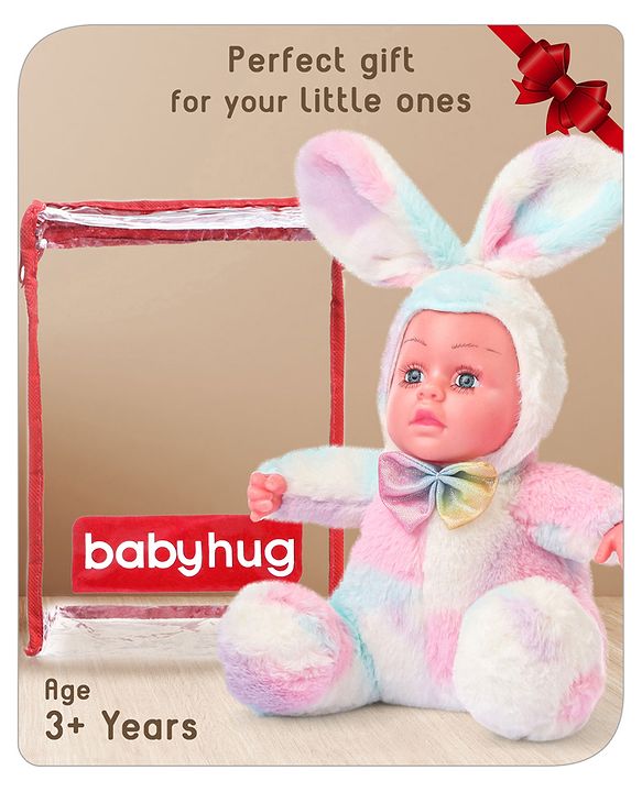Babyhug Cute Kitten Ear Doll Pink & Yellow - Height 23.5 cm