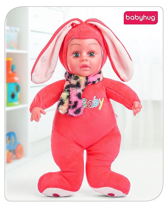 Babyhug Rabbit Standing Doll (Colour may Vary) - Height 35.5 cm