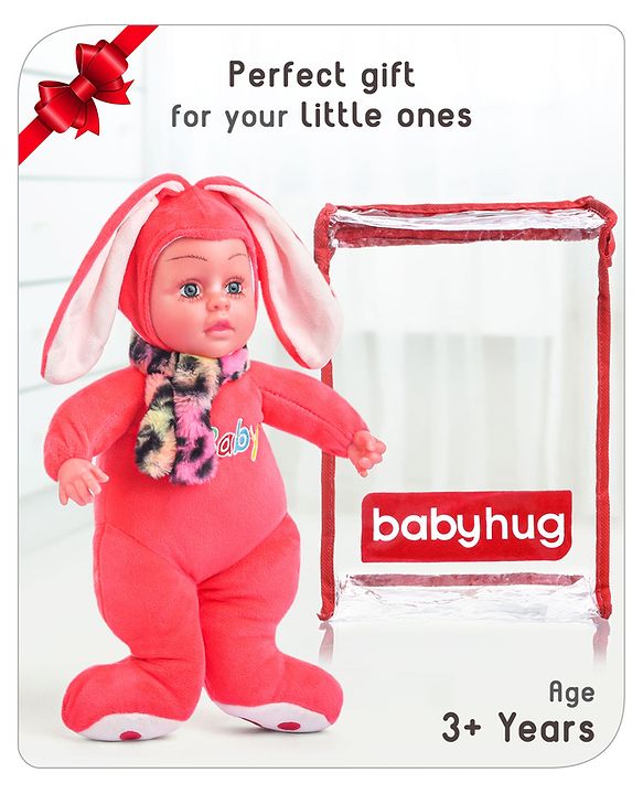 Babyhug Rabbit Standing Doll (Colour may Vary) - Height 35.5 cm