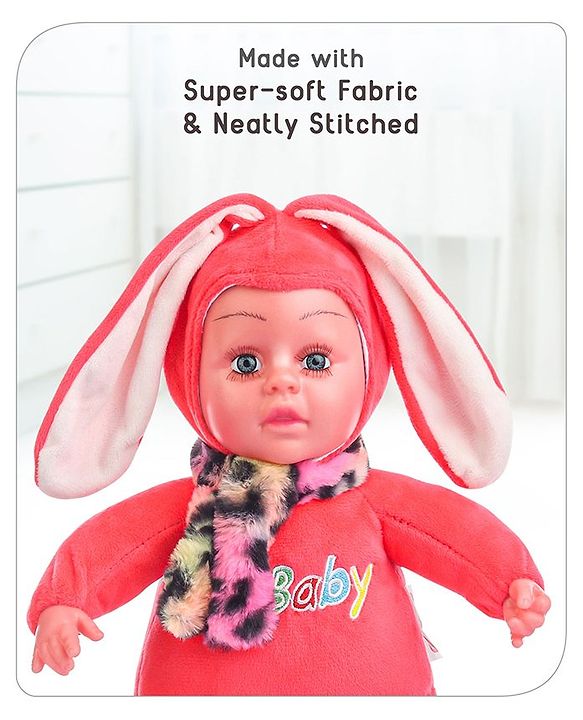 Babyhug Rabbit Standing Doll (Colour may Vary) - Height 35.5 cm