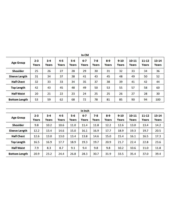 Women's Chinese Clothing Size Chart