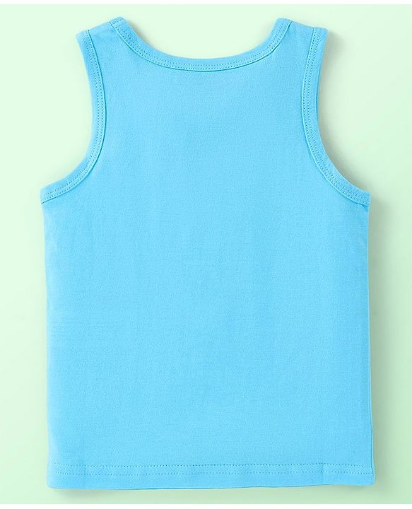 Babyhug 100% Cotton Knit Sleeveless Striped & Fish Printed Sando Pack of 3 - Multicolour