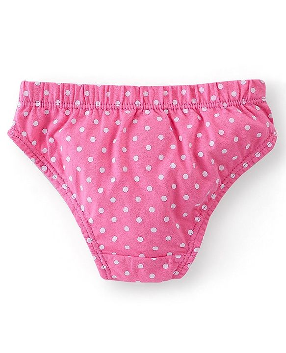 Babyhug 100% Cotton Panties Floral Print Pack of 3 - Pink Turquoise & Navy