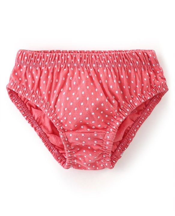 Babyhug 100% Cotton Panties Fruits Print Pack of 3 - Red White & Yellow