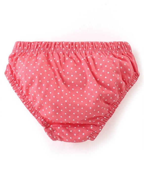 Babyhug 100% Cotton Panties Fruits Print Pack of 3 - Red White & Yellow