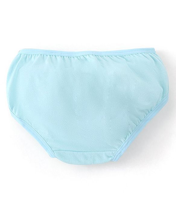 Babyhug 100% Cotton Knit Panties Stripes & Floral Print Pack of 3 - Blue White & Pink
