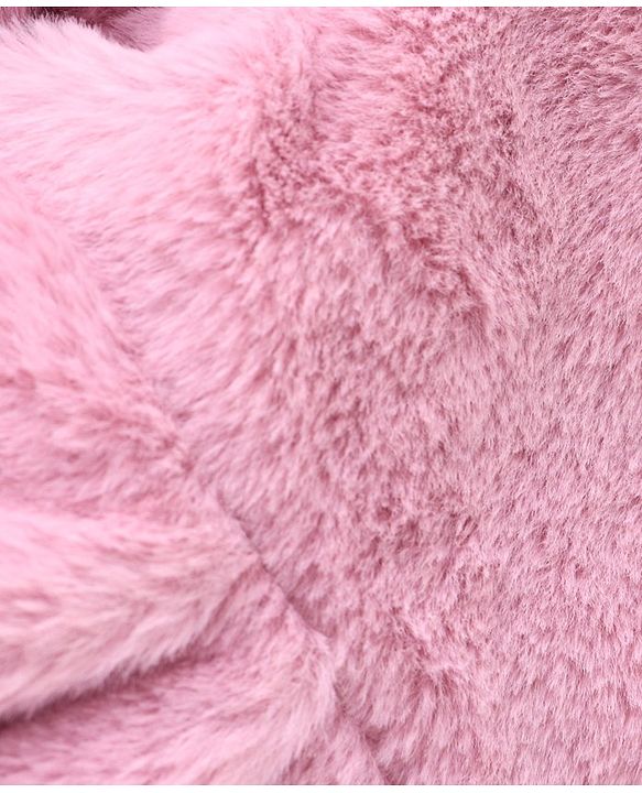 Babyhug Full Sleeves Woven Winter Jacket with Hood Floral Applique-Pink