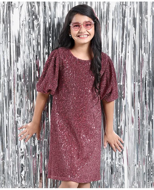 Buy Girls Purple Sequin Dress, Girls Long Sleeve Sequin Dress, Toddler Sparkle  Party Dress, Birthday Dress, Eggplant Purple Flower Girl Dress Online in  India - Etsy