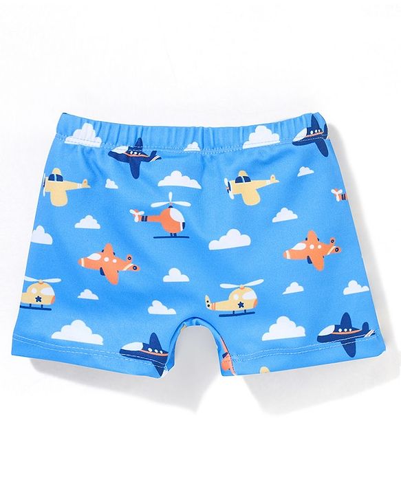 Babyhug Swimming Trunk Aircraft Print - Blue