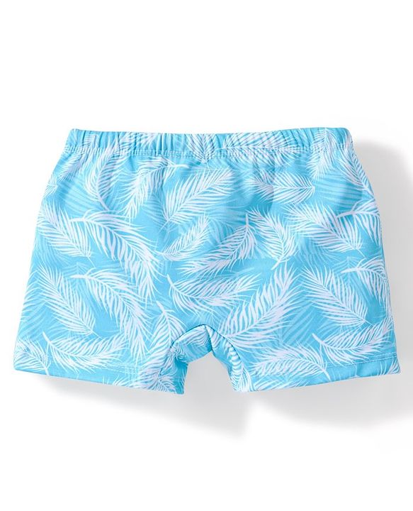 Babyhug Swimming Trunk Leaf Print -  Blue
