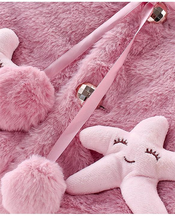 Babyhug Full Sleeves Ears Applique Hooded Jacket - Pink