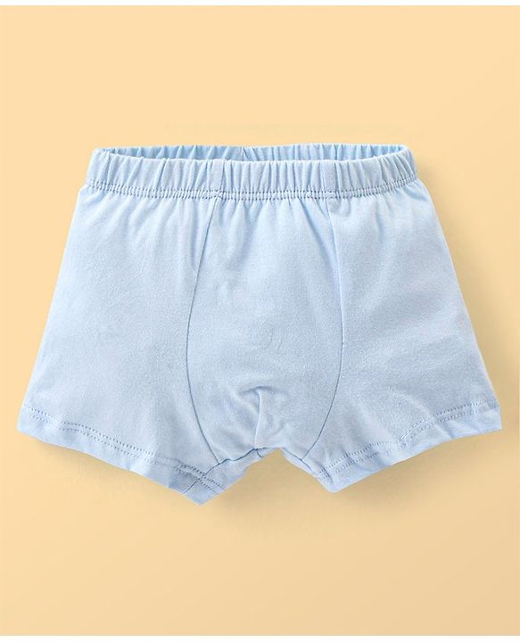 Babyhug 100% Cotton Trunk Striped & Palms Printed Pack of 3 - Green & Blue