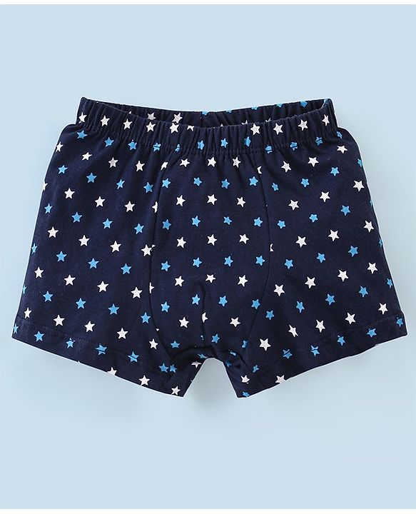 Babyhug 100% Cotton Star Printed Trunk Pack of 5 - Multicolour