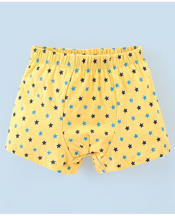Babyhug 100% Cotton Star Printed Trunk Pack of 5 - Multicolour