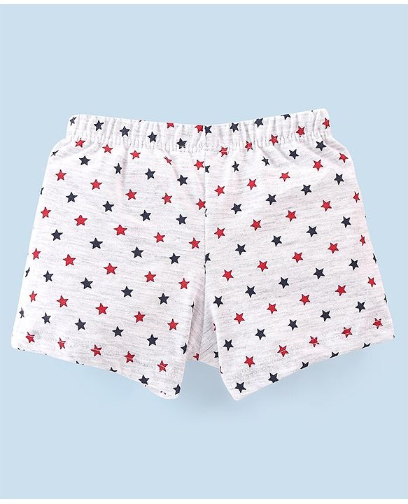 Babyhug 100% Cotton Star Printed Trunk Pack of 5 - Multicolour
