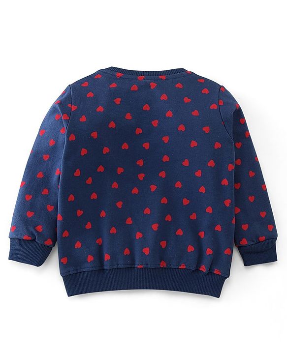 Babyhug Cotton Knit Full Sleeves Sweatshirt with Text Graphic Design Pack of 2 - Multicolour