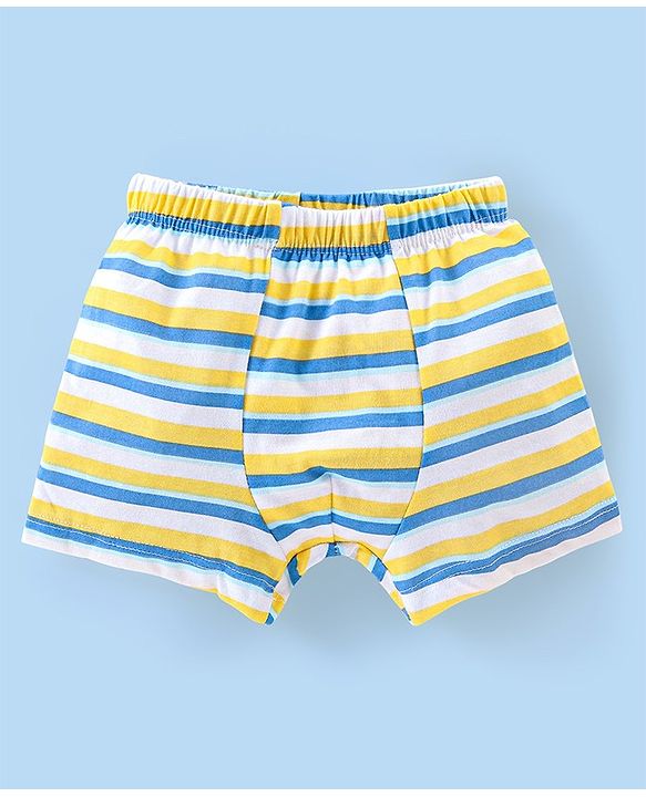 Babyhug 100% Cotton Knit Stripes & Printed Boxers Pack of 5 - Multicolour