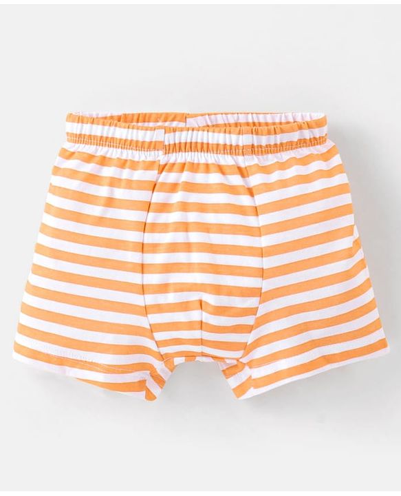 Babyhug 100% Cotton Knit Striped & Fish Printed Trunks Pack of 3 - Multicolour