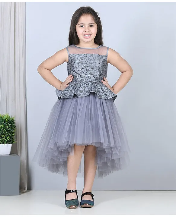 Girls grey party on sale dresses